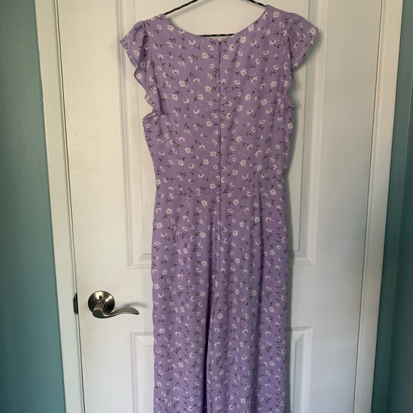 LULUS Floreal Love Lavender Floral Print Ruffled Jumpsuit - Picture 3 of 5